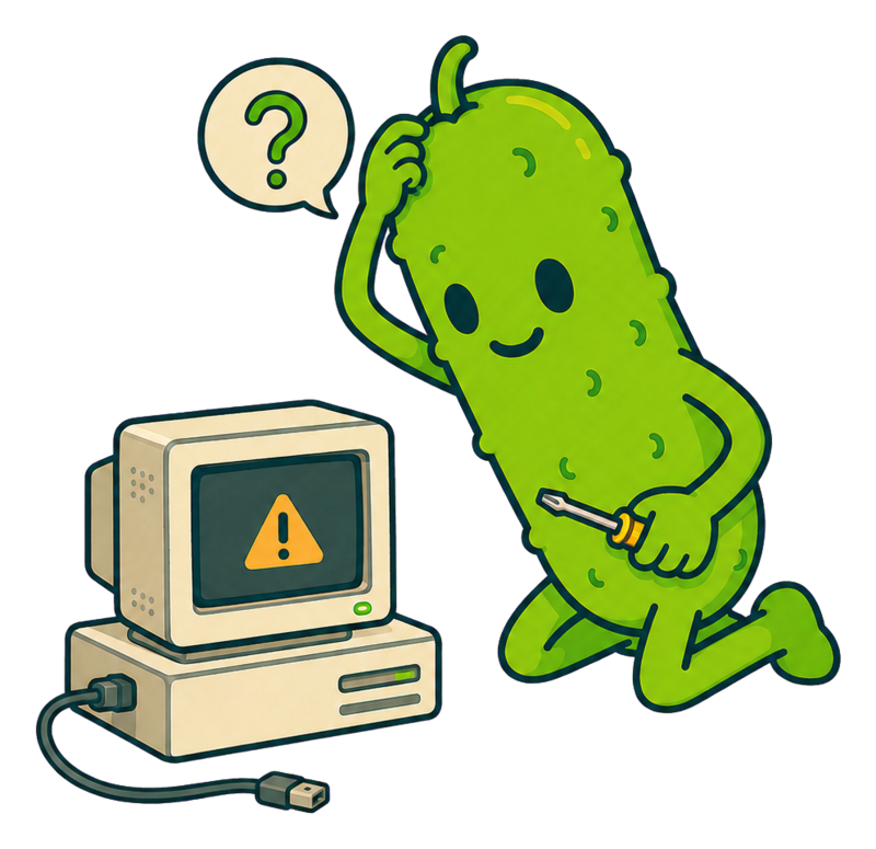 PickleShell assistant diagnosing a problem on a local computer